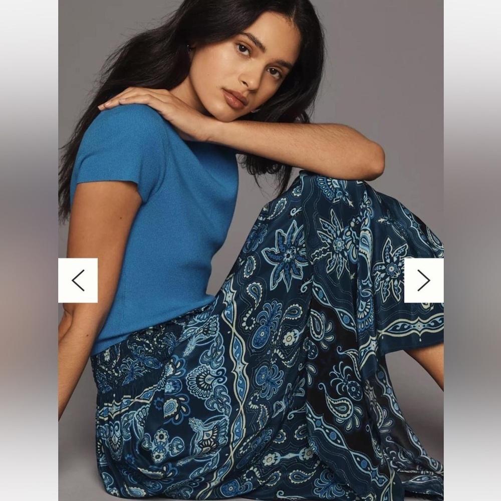 Farm Rio Blue Patterned Maxi Skirt - Picture 6 of 6